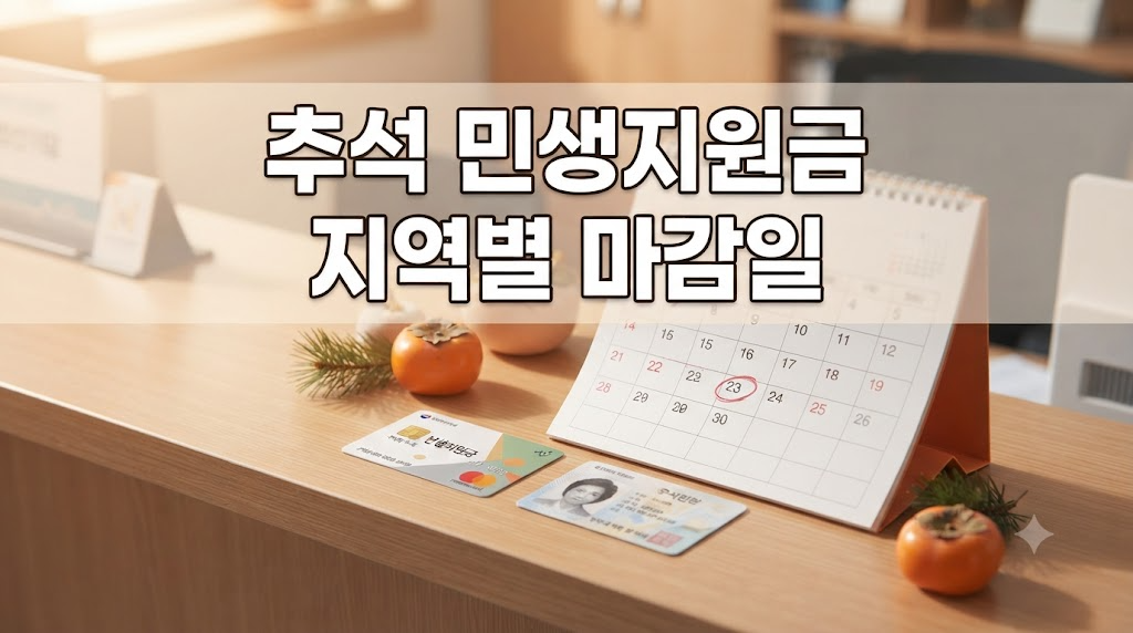 2026 추석 민생회복지원금 지역별 신청 마감일 총정리