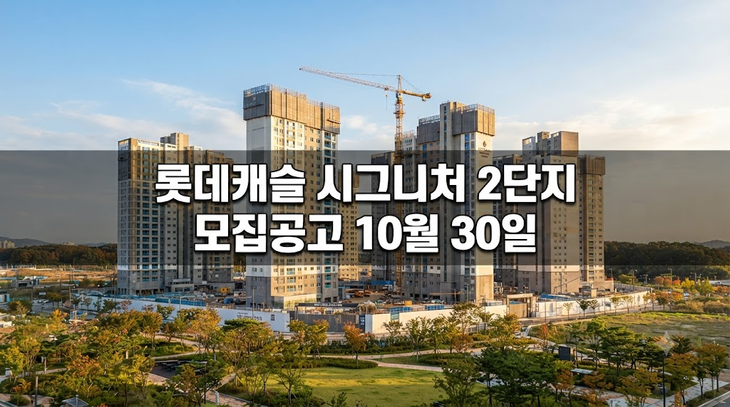 경기광주역 롯데캐슬 시그니처 2단지 모집공고 10월 30일 예정
