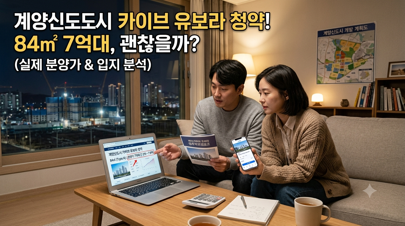 계양신도시 카이브 유보라 청약, 84㎡ 분양가 7억대 괜찮을까?